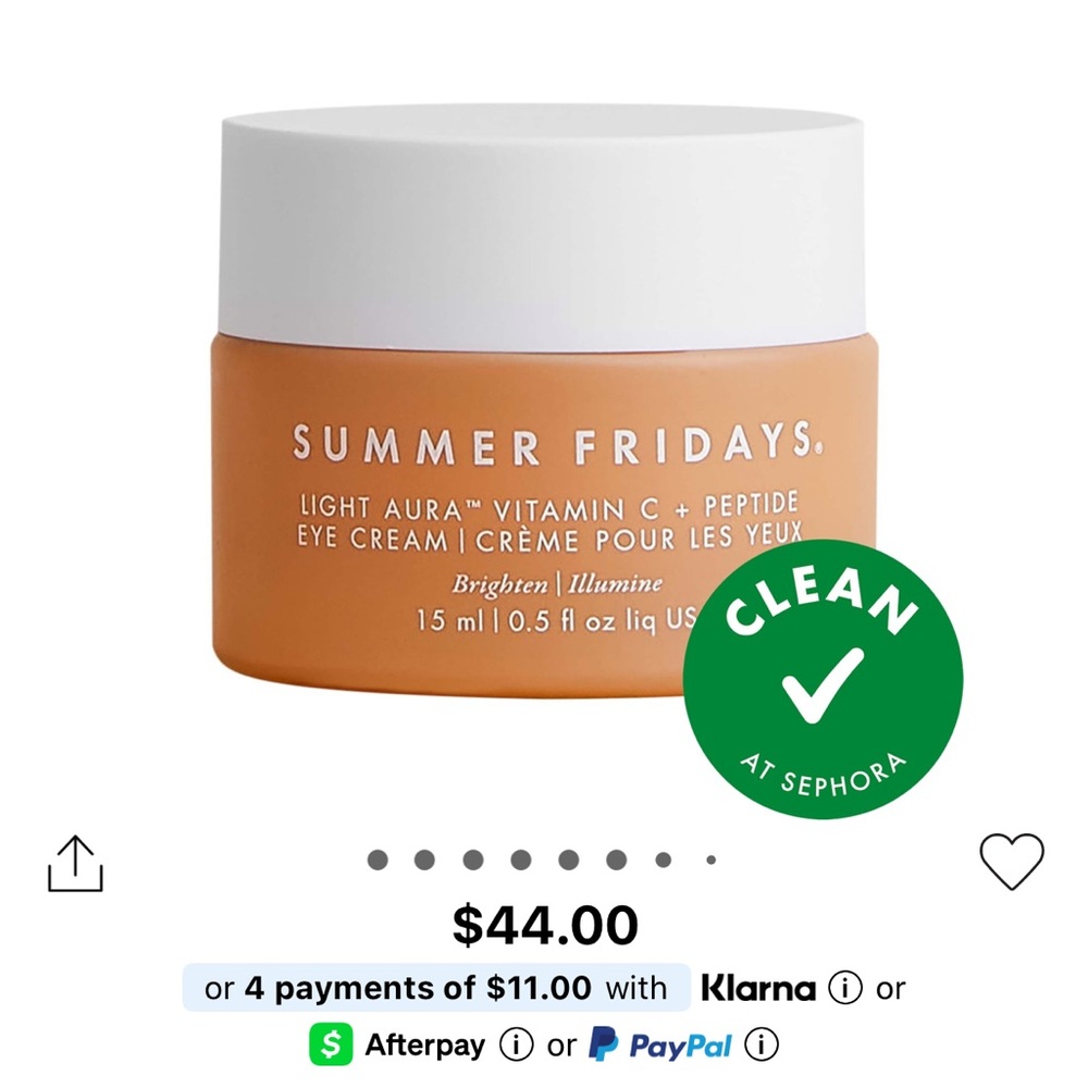 ❌SOLD❌ Summer Fridays Light Aura Vitamin C + Peptide Eye Cream